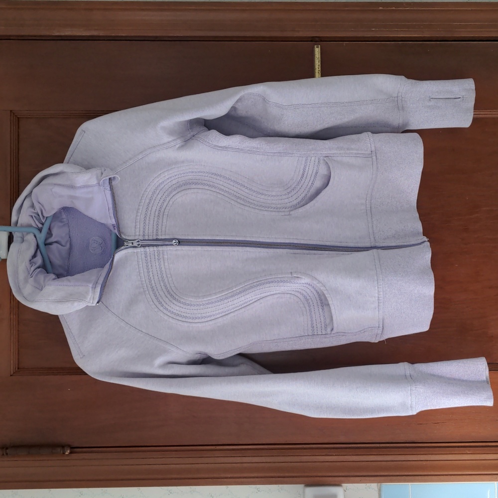 Lululemon lavender scrunch-neck hoodie